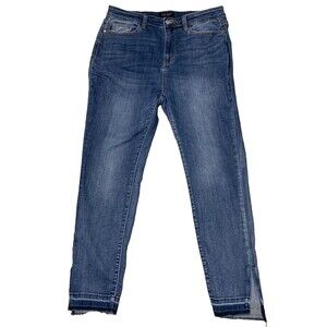 Judy Blue High Waist Skinny Jeans Womens Size 15/32 Released Hem JB82422MD Blue